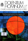 Dolentium Hominum : Church and Health in the World no.87